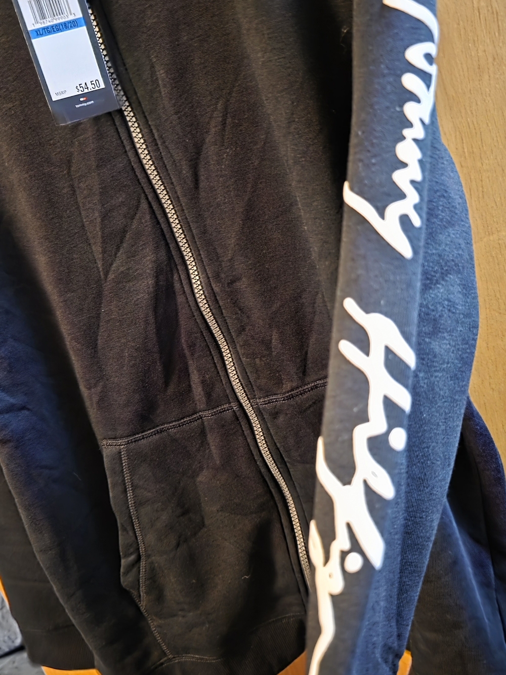 Tommy Hilfiger Boys Black Full-Zip Hoodie-  Xl (18-20) - Picture 5 of 7